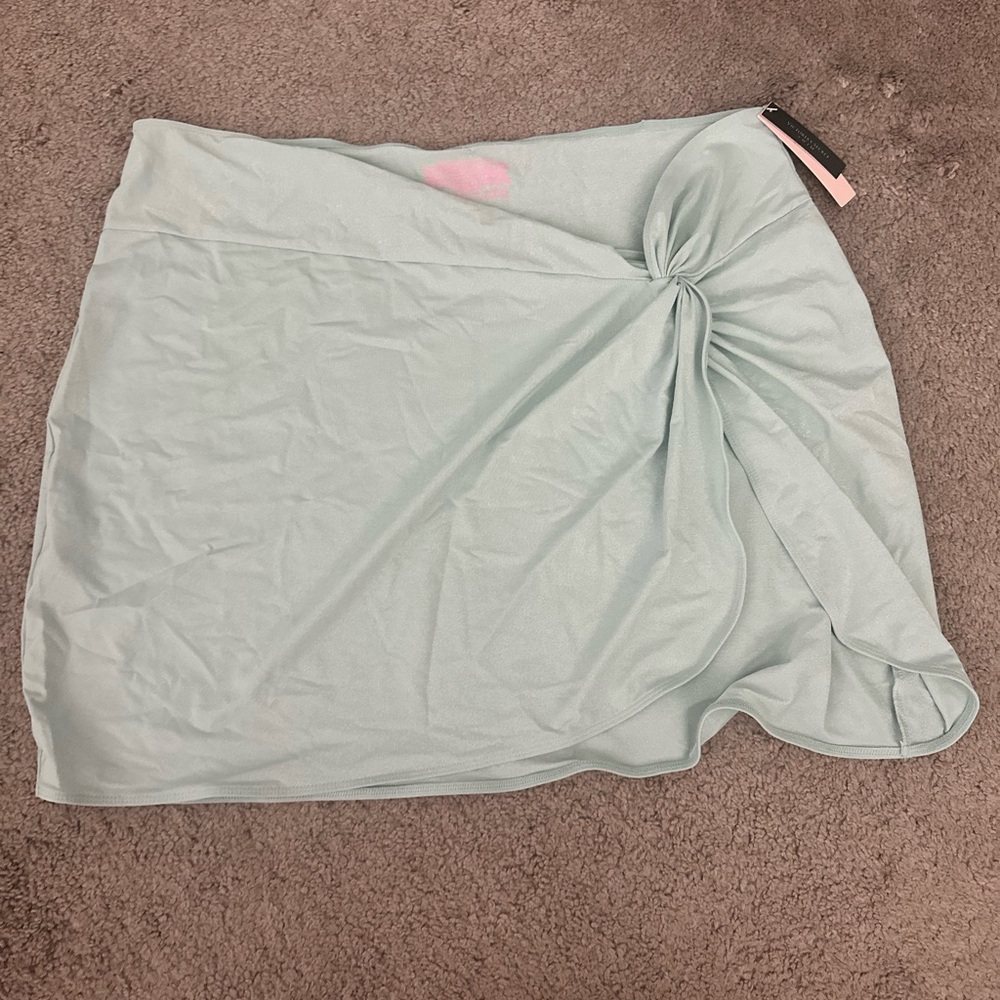 NWT Victoria’s Secret pale blue shimmer cover-up skirt